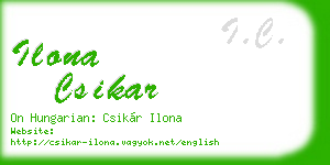 ilona csikar business card