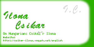 ilona csikar business card